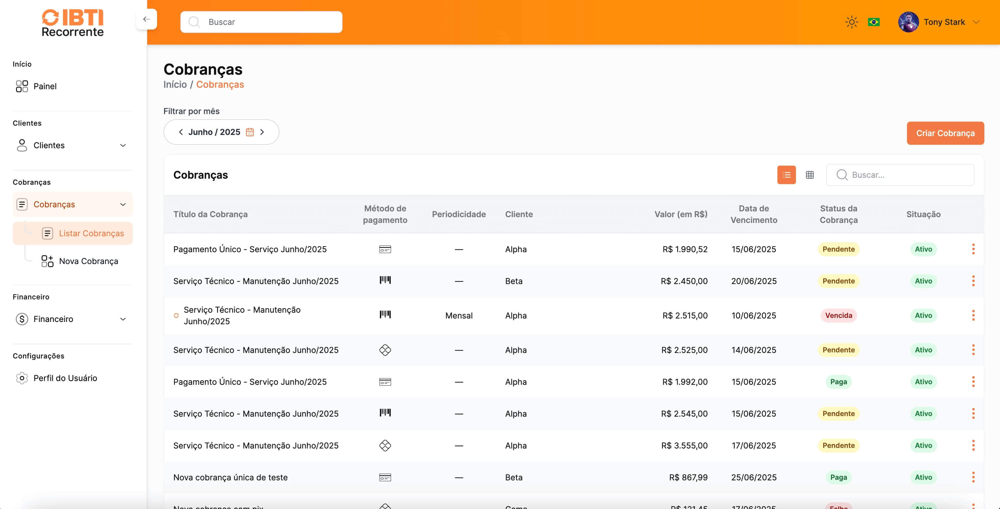 💸 Cobranças image