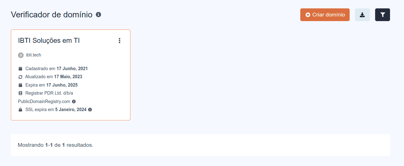 Verificação de domínio image